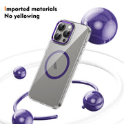 For iPhone 16 Pro Ice Feel HD Transparent MagSafe PC Full Coverage Phone Case(Purple)