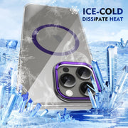 For iPhone 16 Pro Ice Feel HD Transparent MagSafe PC Full Coverage Phone Case(Purple)