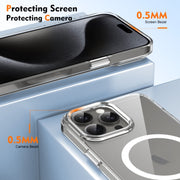 For iPhone 16 Pro Max Ice Feel HD Transparent MagSafe PC Full Coverage Phone Case(White)