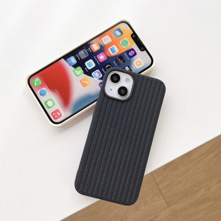 For iPhone 16 Pro Max Weave Texture TPU Phone Case(White)