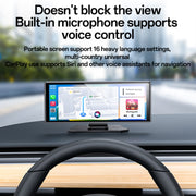 Yesido KM19 10.26 inch Center Console CarPlay Portable Car Video Navigation with Driving Recorder(Black)