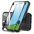 For iPhone 16 Double-sided Plastic Glass Phone Protective Case(Black) - iPhone 16 Cases by PMC TechLife | Online Shopping South Africa | PMC TechLife | Buy Now Pay Later Mobicred