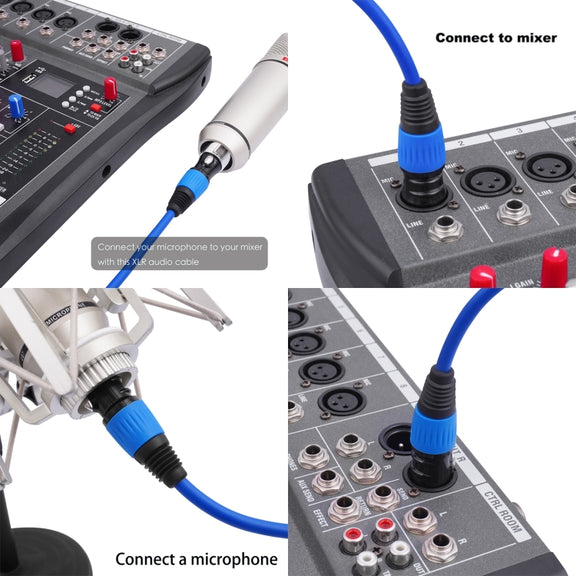 JC1015 XLR 3pin Male to Female Audio Cable, Length:10m(Black)