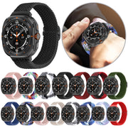 For Samsung Galaxy Watch Ultra 47mm Slide Buckle Nylon Braided Watch Band(Blue)