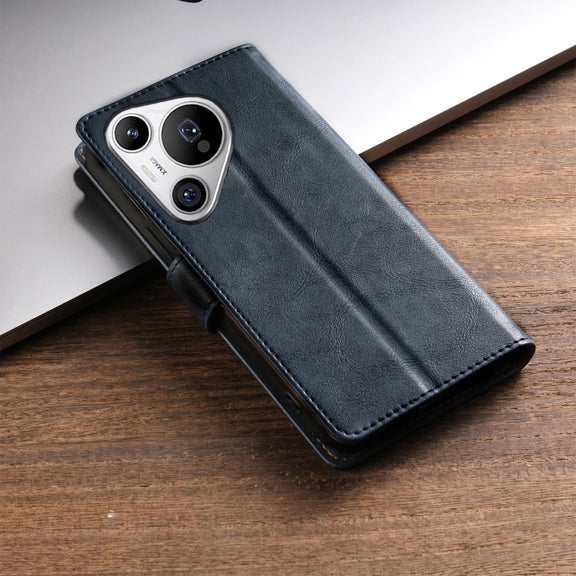 For Huawei Pura 70 N.BEKUS CSJ-P1 Solid Color Leather Phone Case(Blue)