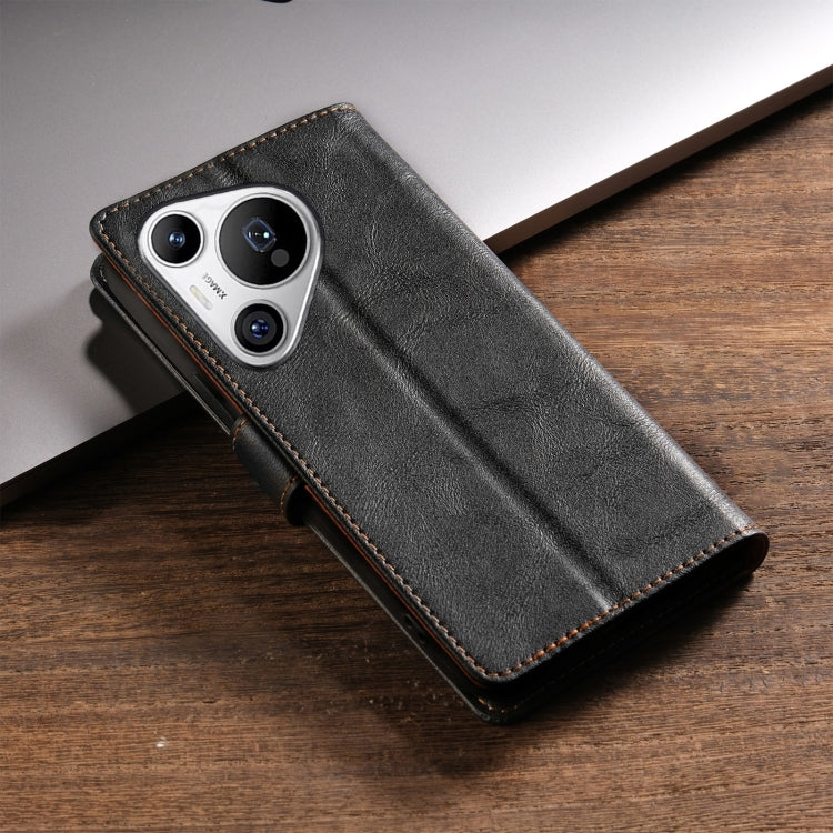 For Huawei Pura 70 Ultra N.BEKUS CSJ-P1 Solid Color Leather Phone Case(Black)