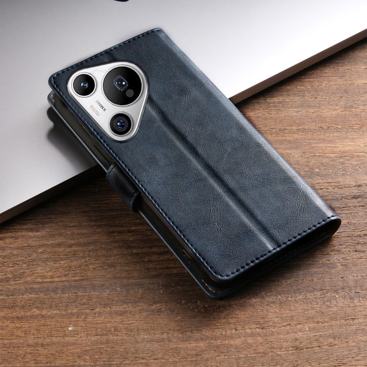 For Huawei Pura 70 Ultra N.BEKUS CSJ-P1 Solid Color Leather Phone Case(Blue)