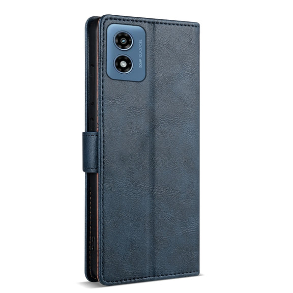 For Motorola Moto G Play 2024 N.BEKUS CSJ-P1 Solid Color Leather Phone Case(Blue)