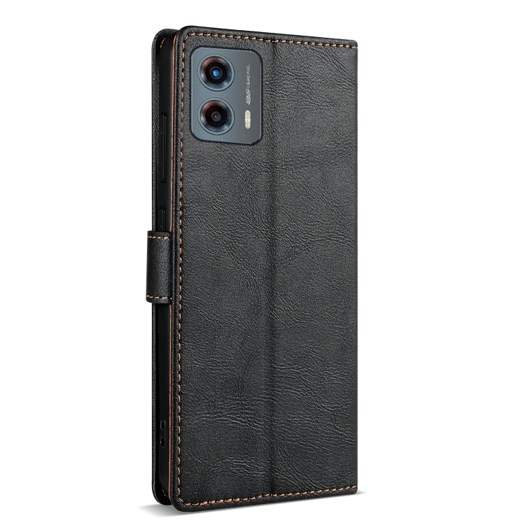 For Motorola Moto G 5G 2024 N.BEKUS CSJ-P1 Solid Color Leather Phone Case(Black)