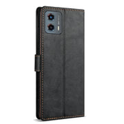 For Motorola Moto G 5G 2024 N.BEKUS CSJ-P1 Solid Color Leather Phone Case(Black)