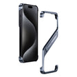 For iPhone 15 Pro Max S-shaped Stand Frameless Metal Phone Case(Grey) - iPhone 15 Pro Max Cases by PMC TechLife | Online Shopping South Africa | PMC TechLife | Buy Now Pay Later Mobicred