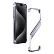 For iPhone 15 Pro S-shaped Stand Frameless Metal Phone Case(Silver) - iPhone 15 Pro Cases by PMC TechLife | Online Shopping South Africa | PMC TechLife | Buy Now Pay Later Mobicred