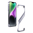 For iPhone 14 S-shaped Stand Frameless Metal Phone Case(Silver) - iPhone 14 Cases by PMC TechLife | Online Shopping South Africa | PMC TechLife | Buy Now Pay Later Mobicred