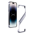 For iPhone 14 Pro Max S-shaped Stand Frameless Metal Phone Case(Silver) - iPhone 14 Pro Max Cases by PMC TechLife | Online Shopping South Africa | PMC TechLife | Buy Now Pay Later Mobicred