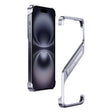 For iPhone 16 S-shaped Stand Frameless Metal Phone Case(Silver) - iPhone 16 Cases by PMC TechLife | Online Shopping South Africa | PMC TechLife | Buy Now Pay Later Mobicred