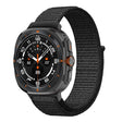 For Samsung Galaxy Watch Ultra 47mm Plastic Connector Nylon Loop Watch Band(Dark Black) - Watch Bands by PMC TechLife | Online Shopping South Africa | PMC TechLife | Buy Now Pay Later Mobicred