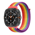 For Samsung Galaxy Watch Ultra 47mm Plastic Connector Nylon Loop Watch Band(Rainbow) - Watch Bands by PMC TechLife | Online Shopping South Africa | PMC TechLife | Buy Now Pay Later Mobicred