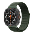For Samsung Galaxy Watch Ultra 47mm Plastic Connector Nylon Loop Watch Band(Army Green) - Watch Bands by PMC TechLife | Online Shopping South Africa | PMC TechLife | Buy Now Pay Later Mobicred