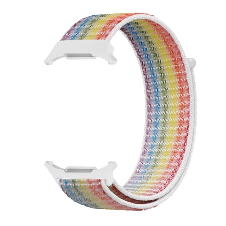 For Samsung Galaxy Watch Ultra 47mm Plastic Connector Nylon Loop Watch Band(Colorful)