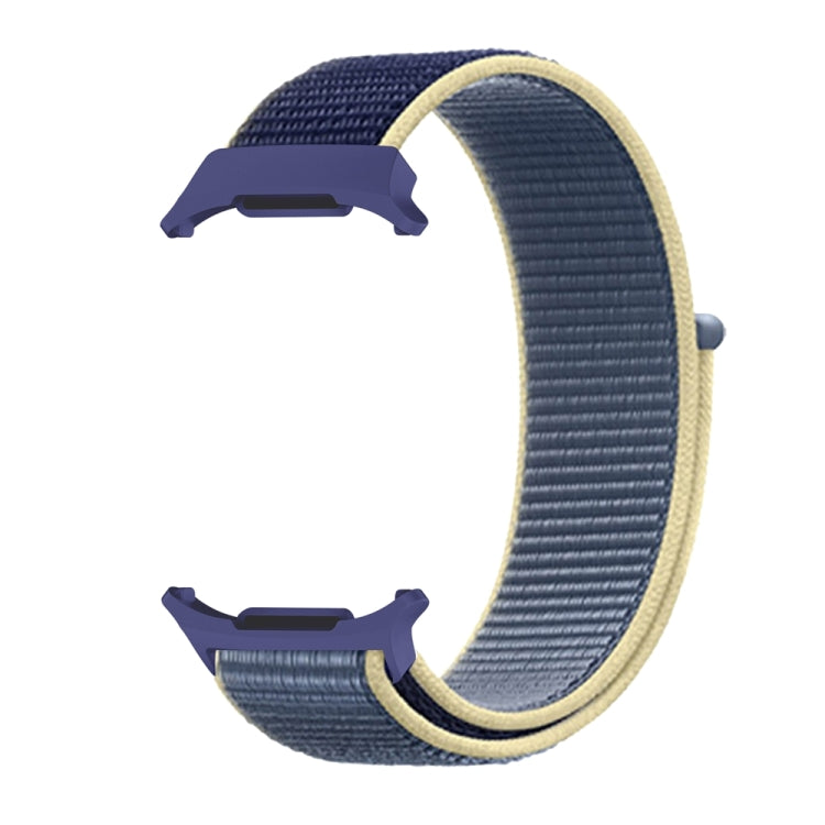 For Samsung Galaxy Watch Ultra 47mm Plastic Connector Nylon Loop Watch Band(Ice Blue)