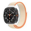 For Samsung Galaxy Watch Ultra 47mm Plastic Connector Nylon Loop Watch Band(Milky White) - Watch Bands by PMC TechLife | Online Shopping South Africa | PMC TechLife | Buy Now Pay Later Mobicred
