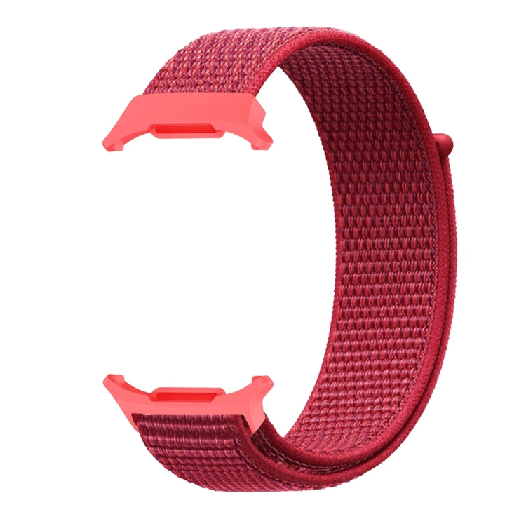 For Samsung Galaxy Watch Ultra 47mm Plastic Connector Nylon Loop Watch Band(Red)