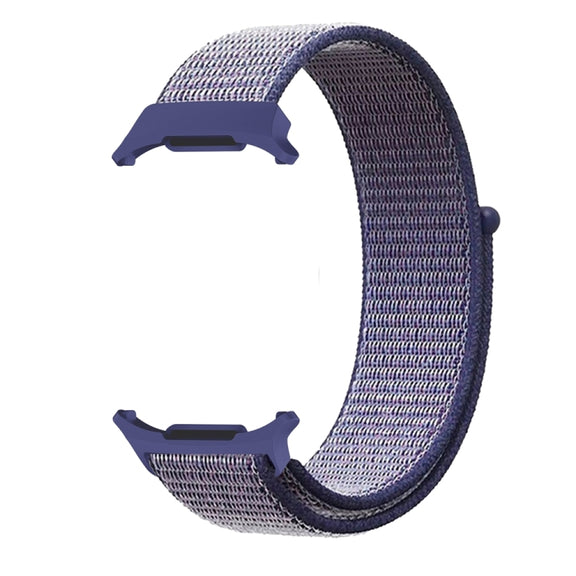For Samsung Galaxy Watch Ultra 47mm Plastic Connector Nylon Loop Watch Band(Midnight Blue)