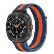 For Samsung Galaxy Watch Ultra 47mm Plastic Connector Nylon Loop Watch Band(Blue Orange Blue) - Watch Bands by PMC TechLife | Online Shopping South Africa | PMC TechLife | Buy Now Pay Later Mobicred