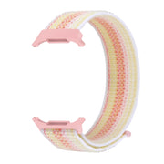 For Samsung Galaxy Watch Ultra 47mm Plastic Connector Nylon Loop Watch Band(Starlight Powder)