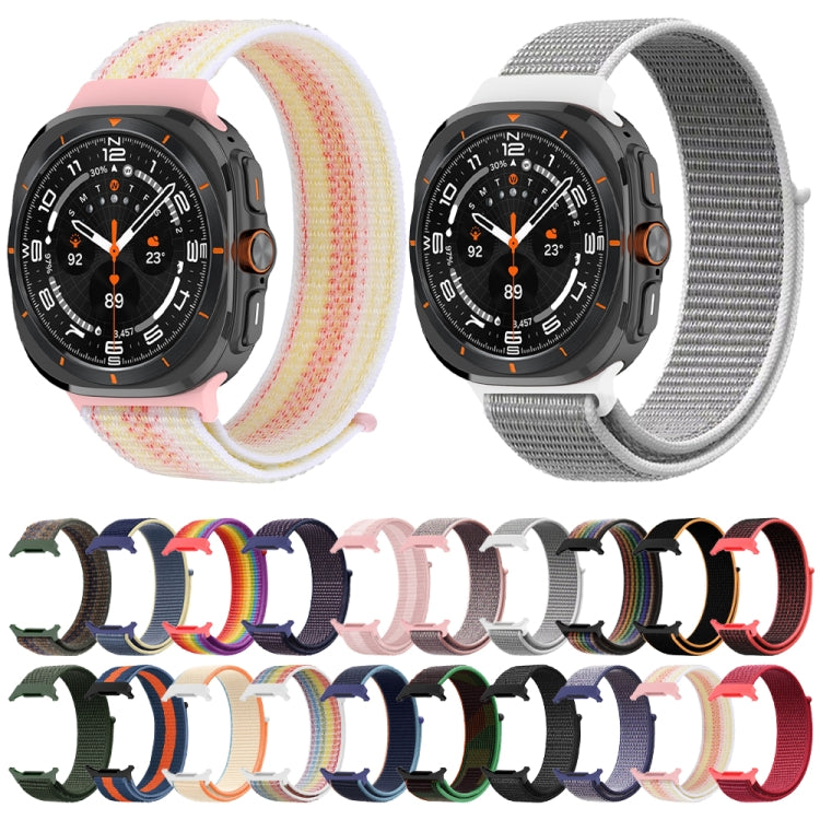 For Samsung Galaxy Watch Ultra 47mm Plastic Connector Nylon Loop Watch Band(Seashell)