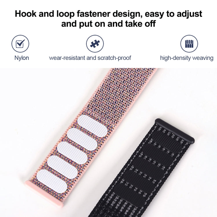 For Samsung Galaxy Watch Ultra 47mm Plastic Connector Nylon Loop Watch Band(Dark Black)