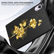 For Huawei MatePad SE 11 2024 Color Painting Pattern Smart Tablet TPU Case(Golden Rose)