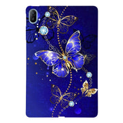 For Huawei MatePad SE 11 2024 Color Painting Pattern Smart Tablet TPU Case(Blue Butterfly)