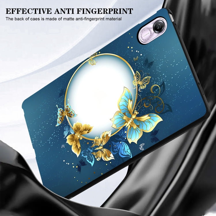 For Huawei MatePad SE 11 2024 Color Painting Pattern Smart Tablet TPU Case(Butterfly Circle)