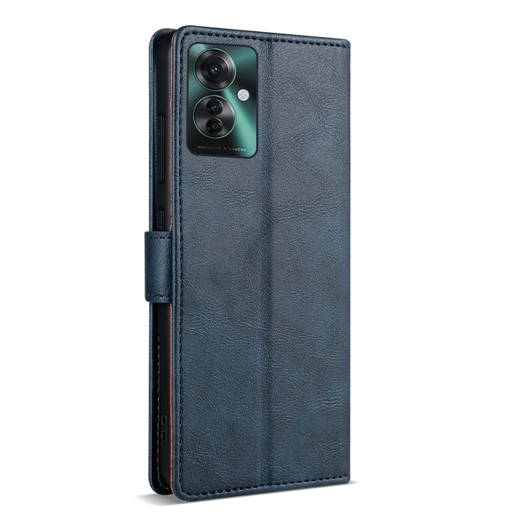 For OPPO Reno11 F 5G N.BEKUS CSJ-P1 Solid Color Leather Phone Case(Blue)
