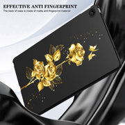 For Lenovo Tab M11 / Xiaoxin Pad 2024 Color Painting Pattern Smart Tablet TPU Case(Golden Rose)