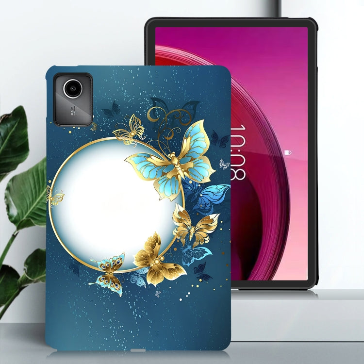 For Lenovo Tab M11 / Xiaoxin Pad 2024 Color Painting Pattern Smart Tablet TPU Case(Butterfly Circle)