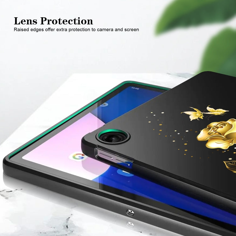 For Lenovo Tab M11 / Xiaoxin Pad 2024 Color Painting Pattern Smart Tablet TPU Case(Butterfly Circle)