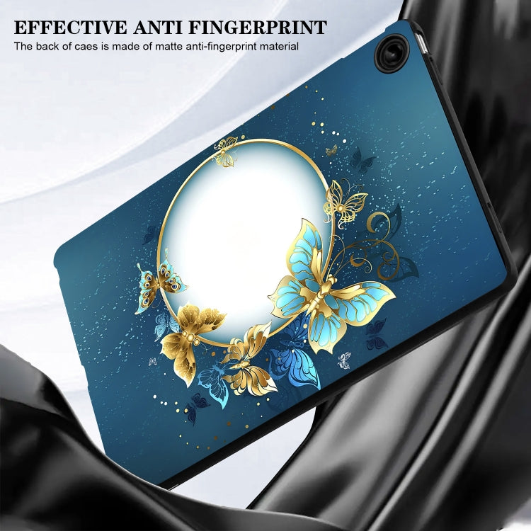 For Lenovo Tab M11 / Xiaoxin Pad 2024 Color Painting Pattern Smart Tablet TPU Case(Butterfly Circle)
