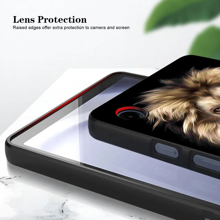 For Samsung Galaxy Tab S9 / S9 FE Color Painting Pattern Smart Tablet TPU Case(Lion)