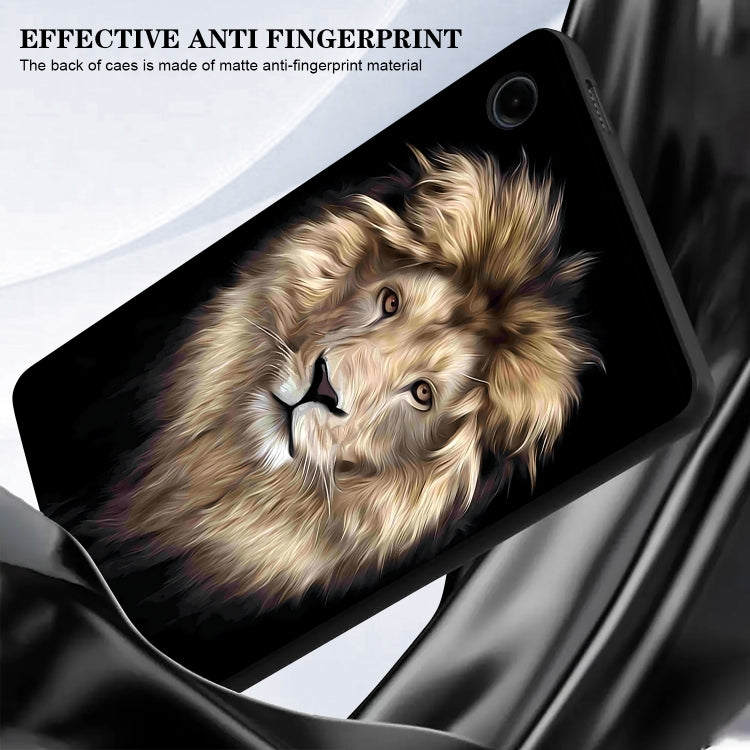 For Samsung Galaxy Tab S9 / S9 FE Color Painting Pattern Smart Tablet TPU Case(Lion)