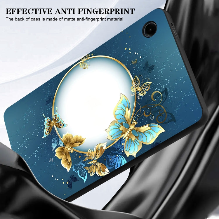 For Samsung Galaxy Tab S9 / S9 FE Color Painting Pattern Smart Tablet TPU Case(Butterfly Circle)