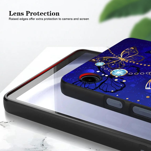 For Samsung Galaxy Tab S9+ / S9 FE+ Color Painting Pattern Smart Tablet TPU Case(Blue Butterfly)