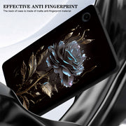 For Samsung Galaxy Tab S9+ / S9 FE+ Color Painting Pattern Smart Tablet TPU Case(Black Rose)