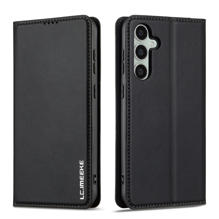 For Samsung Galaxy S24 5G LC.IMEEKE L1 Series Frosted Fine Texture PU Phone Case(Black)