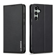 For Samsung Galaxy S24 5G LC.IMEEKE L1 Series Frosted Fine Texture PU Phone Case(Black)