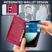 For Samsung Galaxy S24+ 5G LC.IMEEKE L1 Series Frosted Fine Texture PU Phone Case(Red)