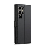 For Samsung Galaxy S25 Ultra 5G LC.IMEEKE L1 Series Frosted Fine Texture PU Phone Case(Black)