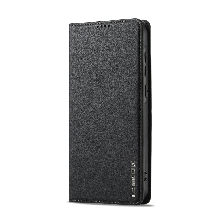 For Samsung Galaxy S25+ 5G LC.IMEEKE L1 Series Frosted Fine Texture PU Phone Case(Black)