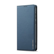 For Samsung Galaxy S25+ 5G LC.IMEEKE L1 Series Frosted Fine Texture PU Phone Case(Blue)